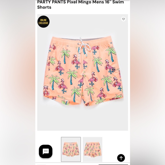 Party Pants Pink Mingo Swim Shorts Size M - Picture 8 of 8